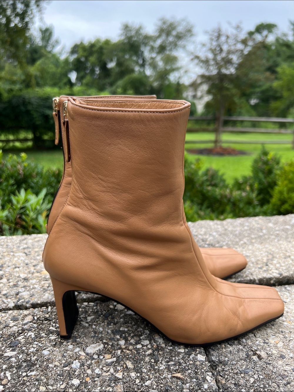 Reike Nen Leather Ankle Booties with Mid Heel Size 38/8